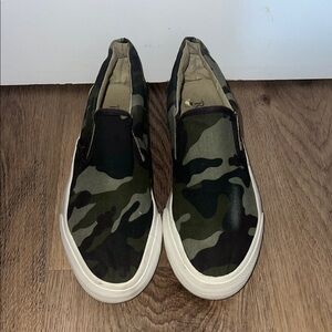Restricted Camouflage Slip-On Sneakers
